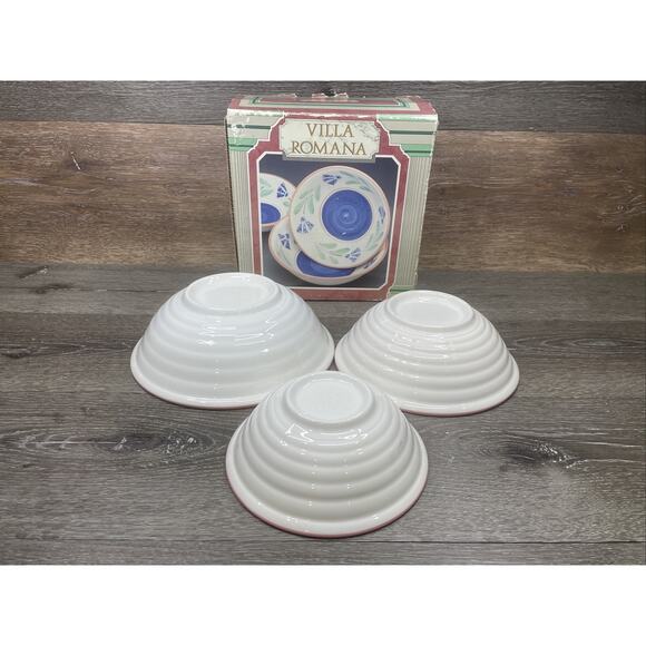 Villa Romana Pasta Bowls Set of 3 Italy Handpainted - Picture 9 of 10